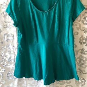 Isaac Mizrahi Live L Peplum QVC blouse cotton